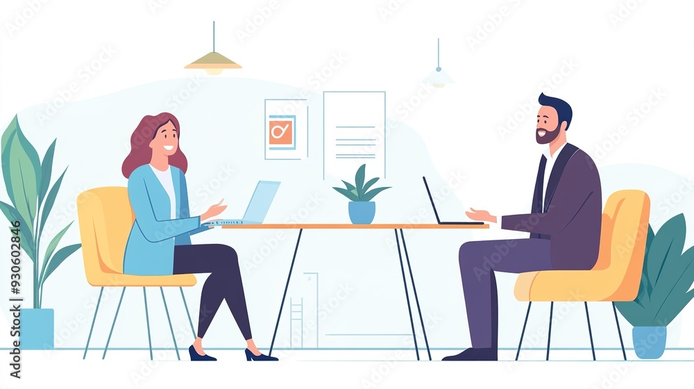 A manager providing feedback to a team member in a one-on-one meeting, emphasizing leadership and mentorship A manager providing feedback to a team member in a one-on-one meeting, emphasizing leadership and mentorship