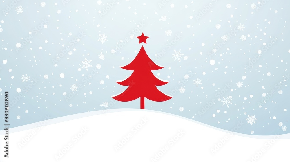 Simple beautiful abstract illustration of a Christmas tree. Feeling of the holiday, mood Simple beautiful abstract illustration of a Christmas tree. Feeling of the holiday, mood