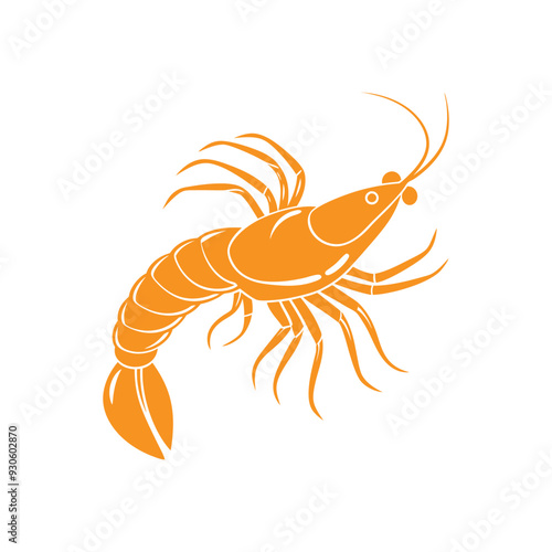 Shrimp seafood vector illustration