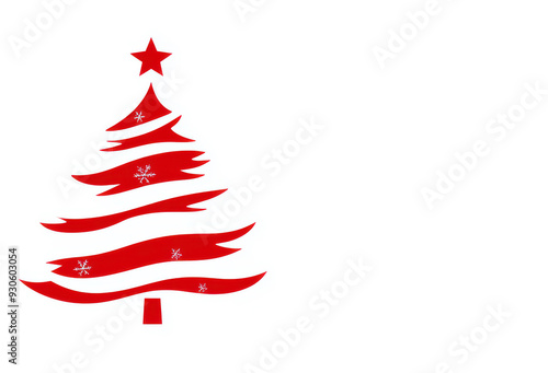 Simple beautiful abstract illustration of a Christmas tree. Feeling of the holiday, mood