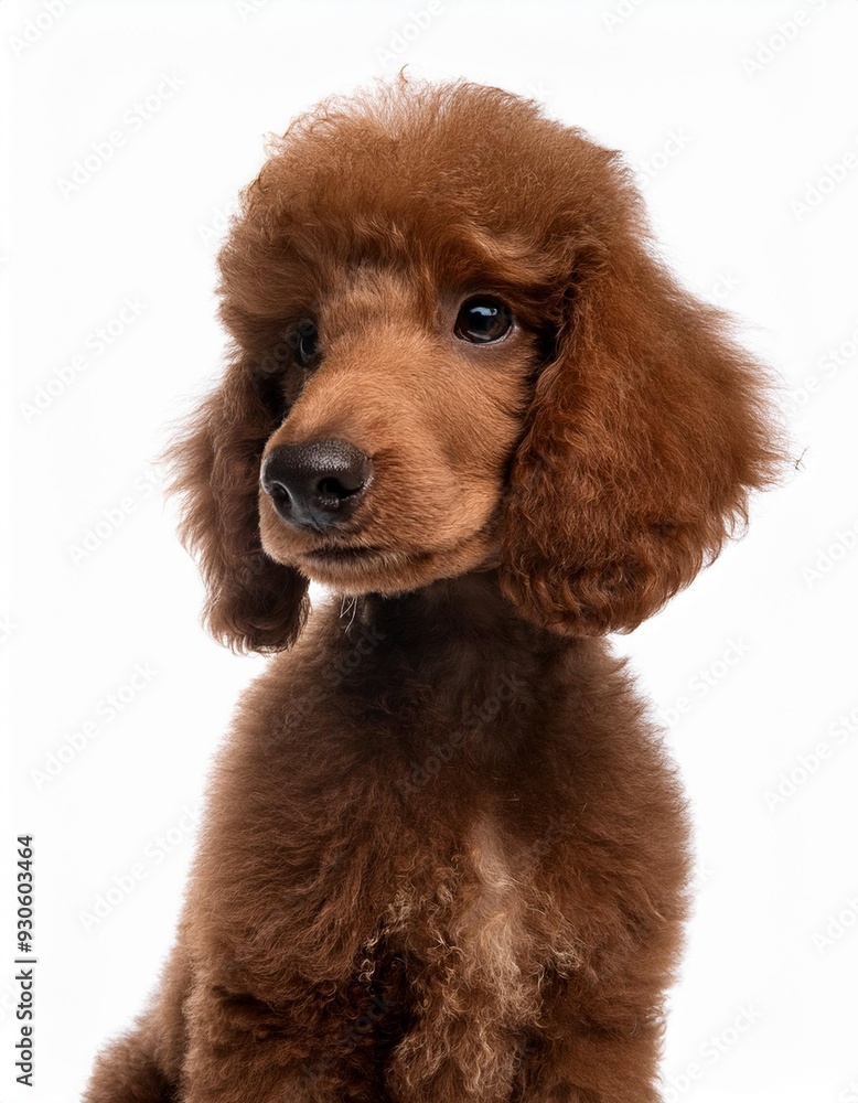 スタンダード・プードルの子犬のポートレート(Standard Poodle puppy portrait on white background)
スタンダード・プードルの子犬のポートレート(Standard Poodle puppy portrait on white background)