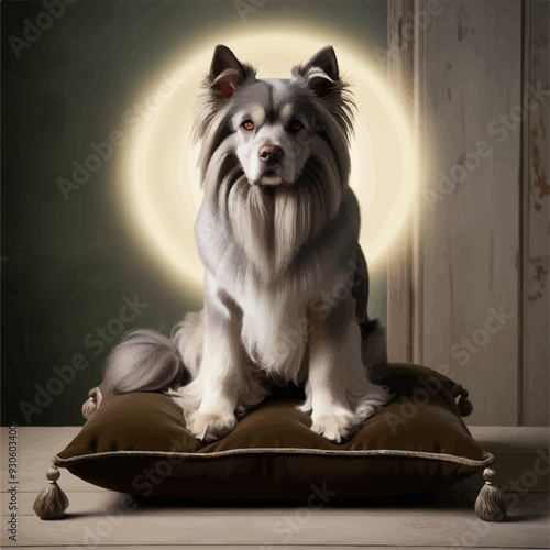 dog sitting on the floor