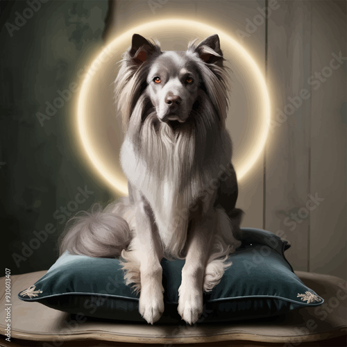 dog sitting on the floor