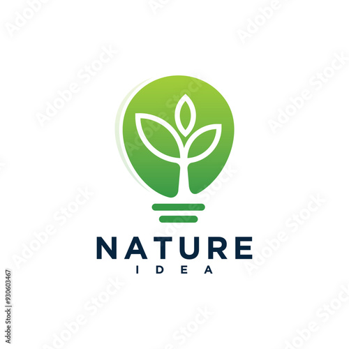 nature logo design creative concept Premium Vector