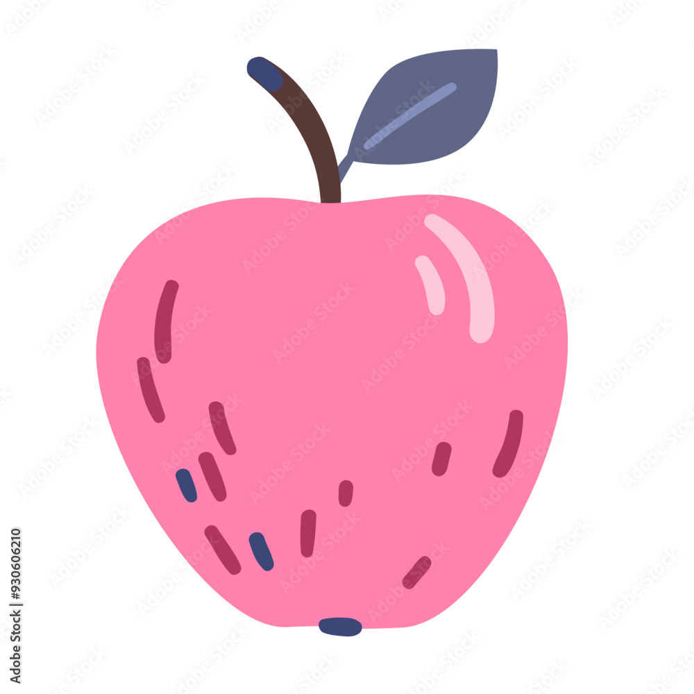Apple doodle vector illustration isolated on white. Apple doodle vector illustration isolated on white.