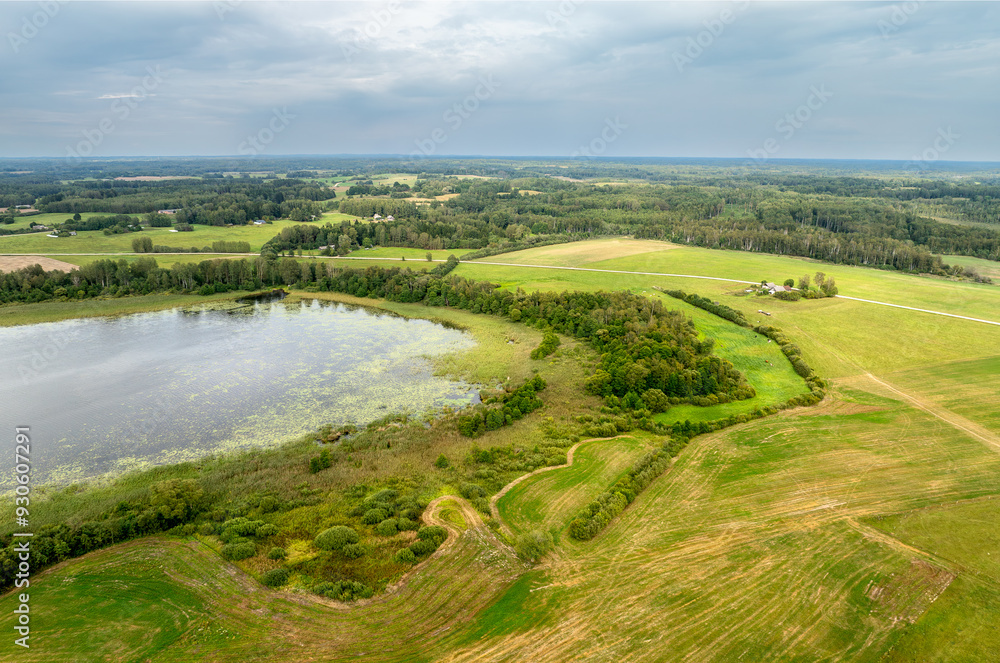 Next to Aulejs lake.Landscape, Latvia, in the countryside of Latgale. Next to Aulejs lake.Landscape, Latvia, in the countryside of Latgale.