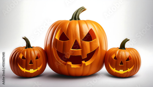 halloween pumpkin white background