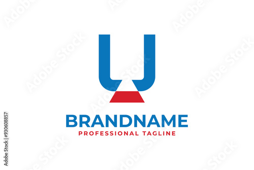 Letter U Video Camera Logo, suitable for any broadcast business with U initial