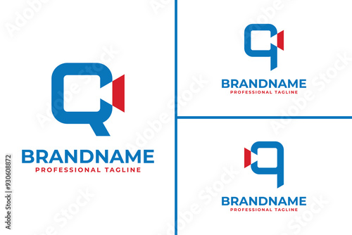 Letter Q Video Camera Logo, suitable for any broadcast business with Q initial