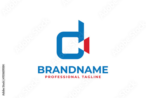 Letter D Video Camera Logo, suitable for any broadcast business with D initial