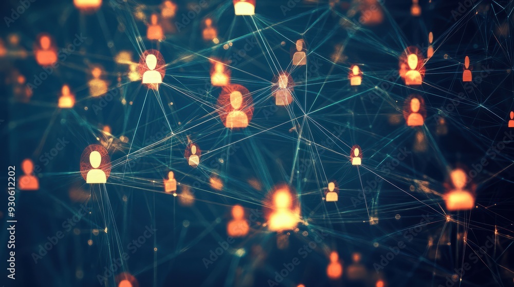 © Johannes - Concept of internet social network communication. Generative AI © Johannes - Concept of internet social network communication. Generative AI