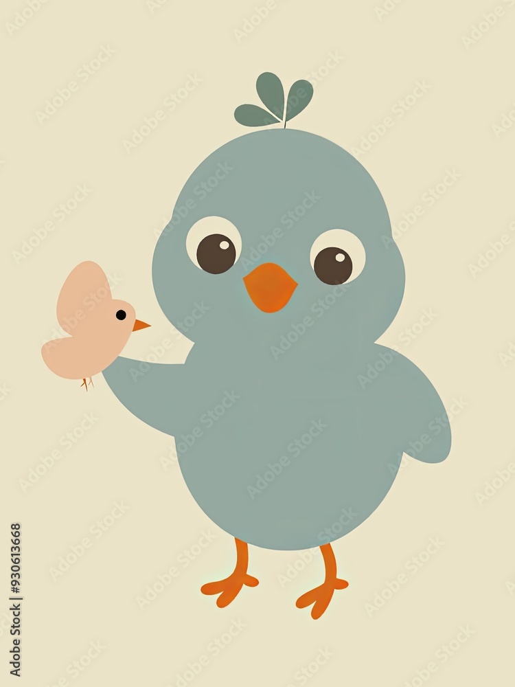 a simple illustration of a funny Chick, flat colors, vector style. Perfect for t-shirts, mugs or stickers, Interior Design & Decor. Children’s Illustration concept a simple illustration of a funny Chick, flat colors, vector style. Perfect for t-shirts, mugs or stickers, Interior Design & Decor. Children’s Illustration concept