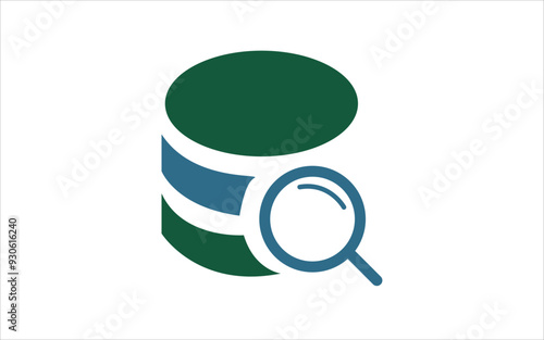 Data center search concept. search server icon, database search icon Use for graphic and web design or commercial purposes. high quality. illustration graphic vector design