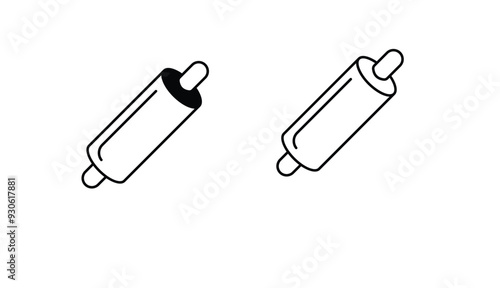 Dough Roller icon design with white background stock illustration
