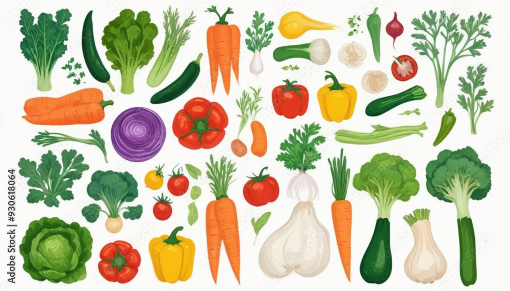 Fototapeta premium set of vegetables