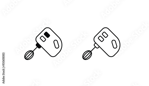 Egg Beater icon design with white background stock illustration