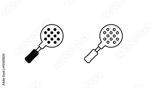 Frying Spoon icon design with white background stock illustration