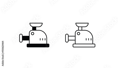 Meat Grinder icon design with white background stock illustration
