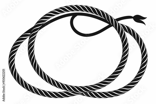 Rope Border Lasso vector illustration, Rope Frame Border vector Lasso concept.