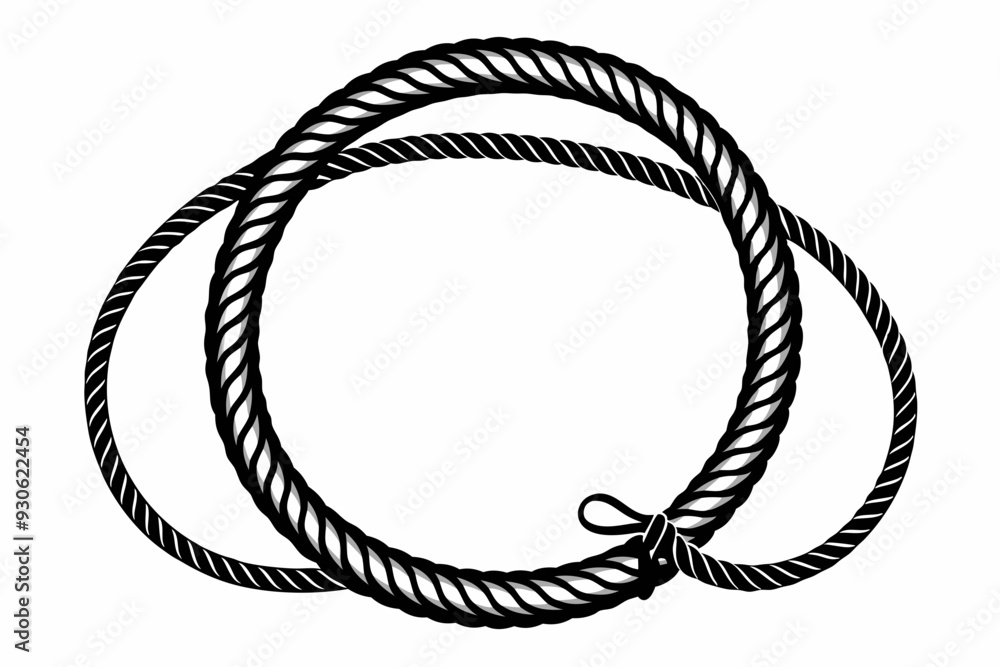 Rope Border Lasso vector illustration, Rope Frame Border vector Lasso concept. Rope Border Lasso vector illustration, Rope Frame Border vector Lasso concept.