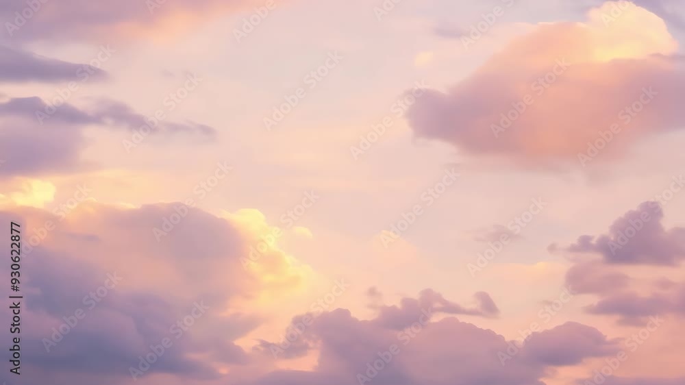 Beautiful pastel clouds at sunset captured in the evening sky Beautiful pastel clouds at sunset captured in the evening sky
