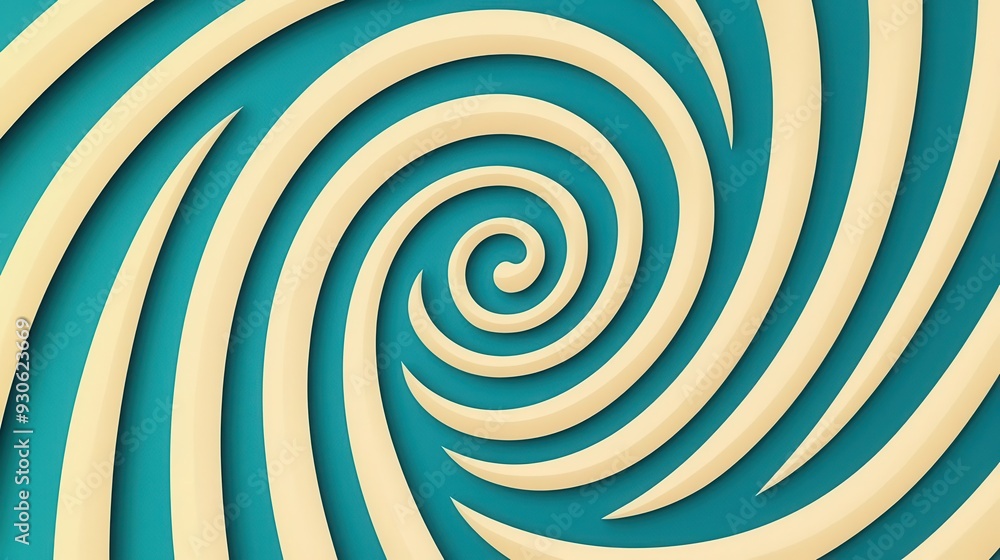 Two arrows forming a spiral, representing recursive data patterns, minimal vector Two arrows forming a spiral, representing recursive data patterns, minimal vector