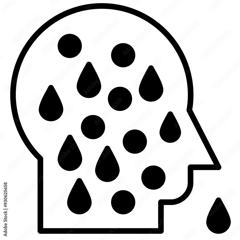 Fototapeta premium Allergies And Sensitivities Icon