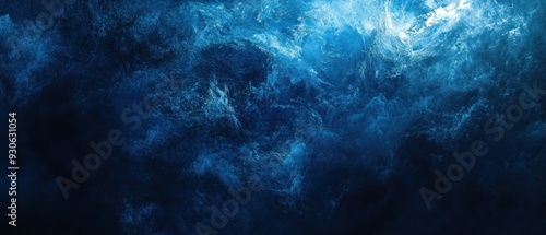 Abstract Blue and White Swirling Cloud-Like Texture