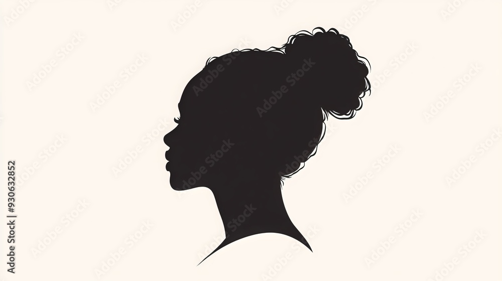 Silhouette of a woman's head, isolated. This vector illustration symbolizes equality Silhouette of a woman's head, isolated. This vector illustration symbolizes equality