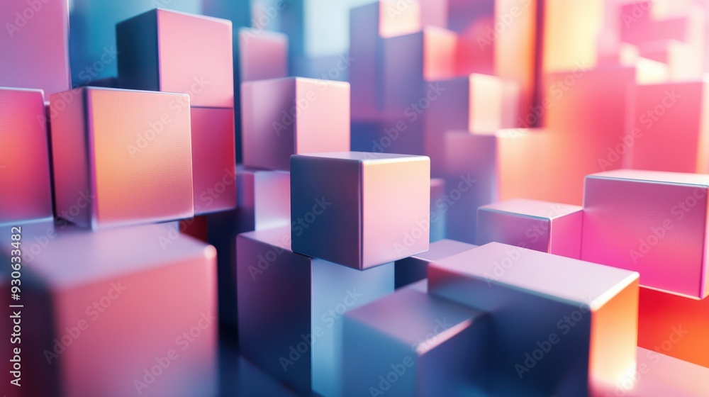 3d rendering of cube abstract geometric background. technology concept 3d rendering of cube abstract geometric background. technology concept