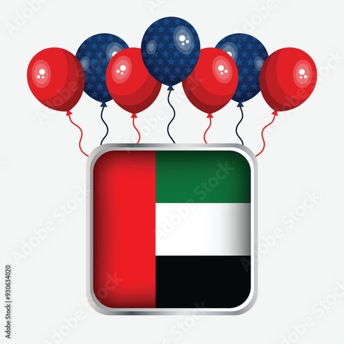 United Arab Emirates Flag Independence Day Celebration