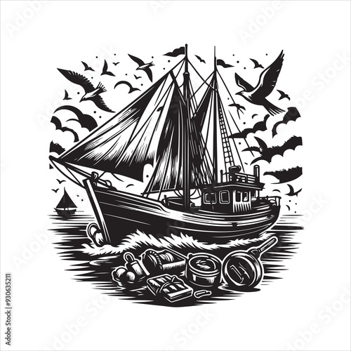 boat vector