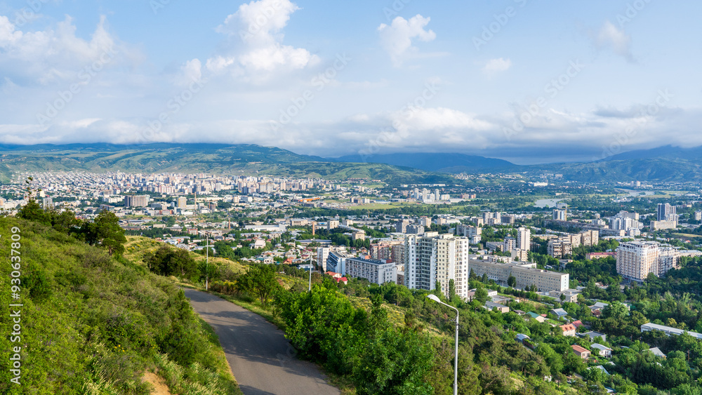 Fototapeta premium View of Tbilisi City from the Chronicle of Georgia