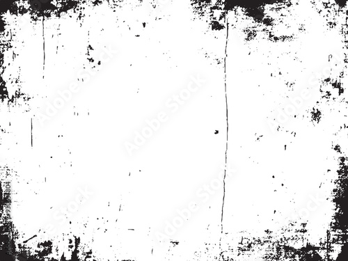 Monochrome Distressed Grunge Vector Design: A black and white pattern with scratchy and grainy textures