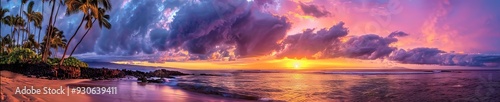 hawaiian tropical sunset 
