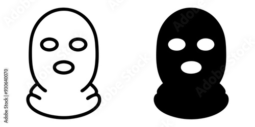 ofvs701 OutlineFilledVectorSign ofvs - robber vector icon . burglar sign . mask symbol . isolated transparent . outline and filled version . AI 10 / EPS / PNG . g12047