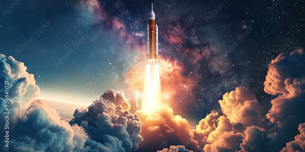 Fototapeta premium rocket launching 