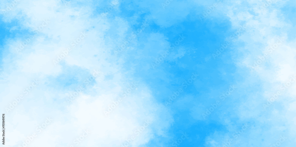 Fototapeta premium Abstract white and blue color frozen ice surface design background. oft sky blue watercolor sky and clouds, Light blue background with watercolor. gradient light white sky background with clouds. 
