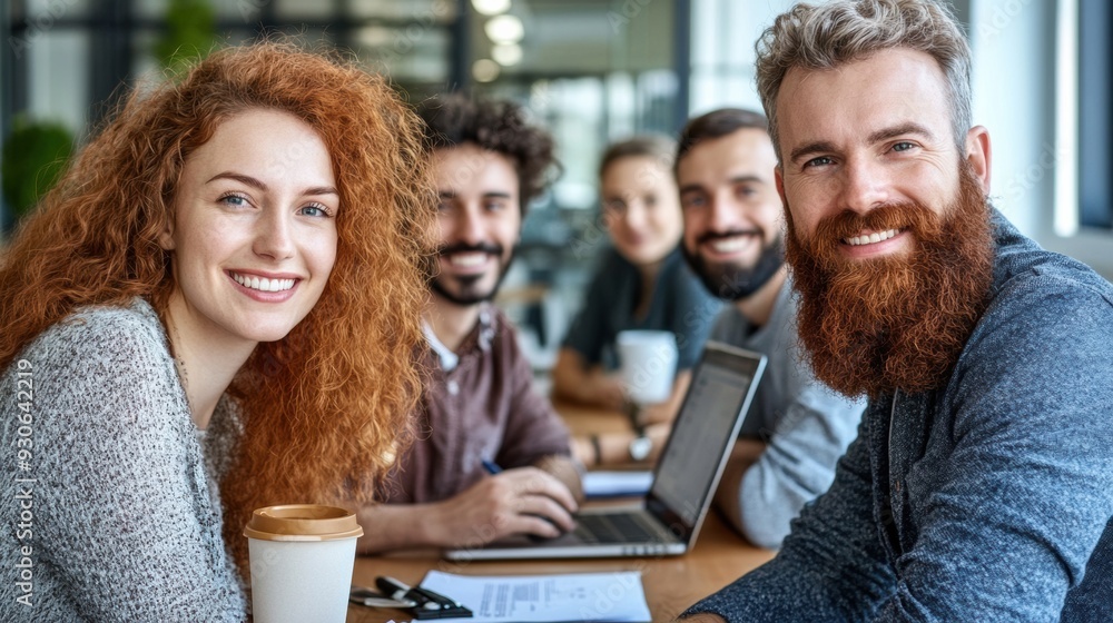 A group of people sitting at a table with laptops, AI A group of people sitting at a table with laptops, AI