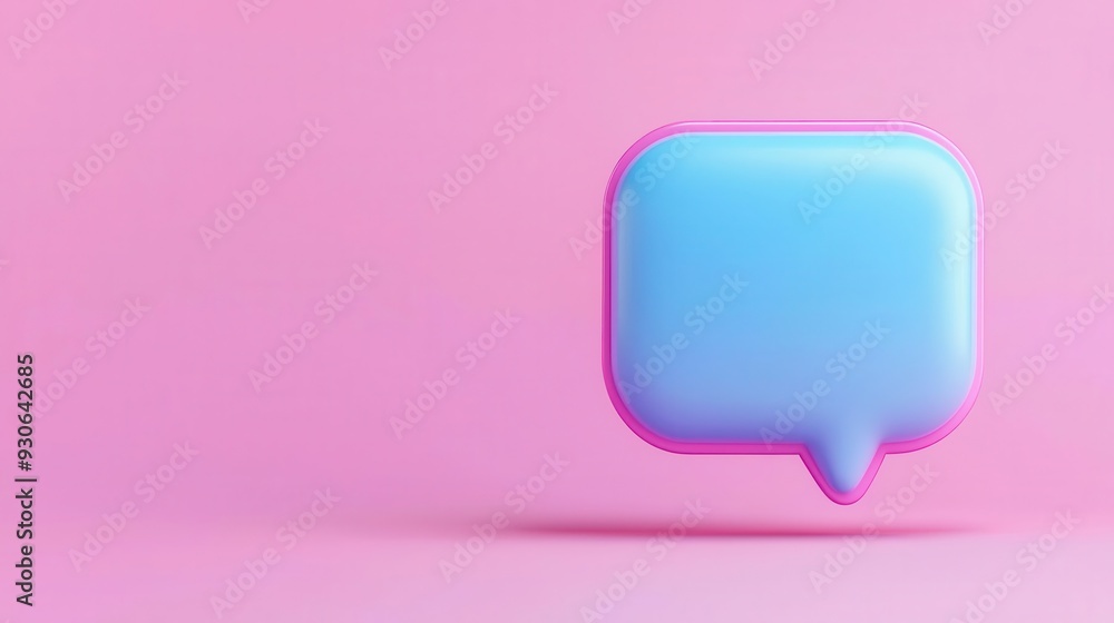 Chat box with typing indicator, real-time conversation, 3D illustration Chat box with typing indicator, real-time conversation, 3D illustration