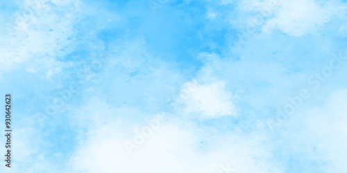 Abstract white and blue color frozen ice surface design background. oft sky blue watercolor sky and clouds, Light blue background with watercolor. gradient light white sky background with clouds.	
