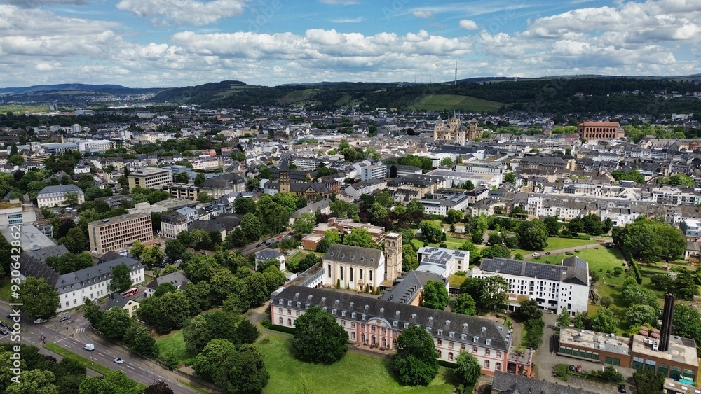 Fototapeta premium drone photo Trier Germany europe