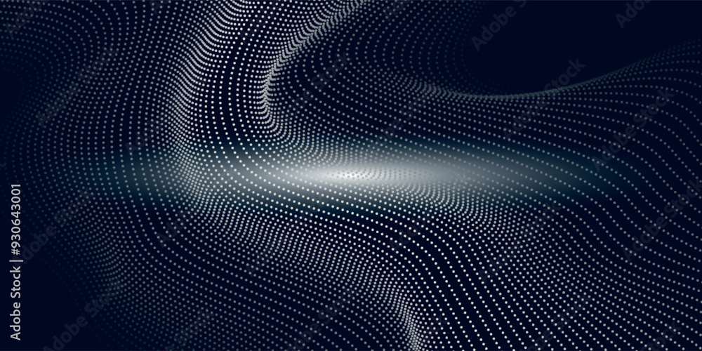 Abstract digital wave of particles. Futuristic point wave. Technology background vector. Vector illustration Abstract digital wave of particles. Futuristic point wave. Technology background vector. Vector illustration