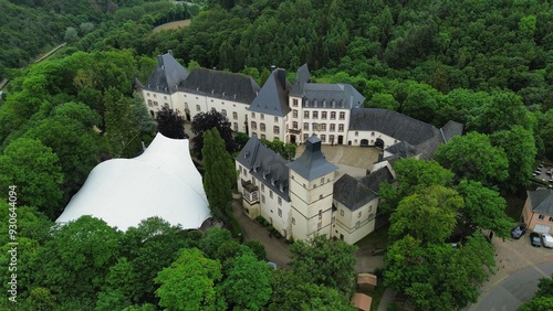 drone photo Wiltz castle Luxembourg europe photo