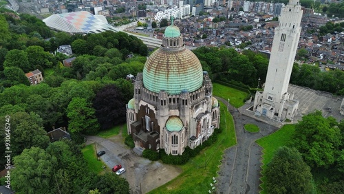 drone photo Sacré-Coeur de Cointe Church Liège Belgium europe photo