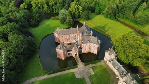 drone photo Merode castle belgium europe photo