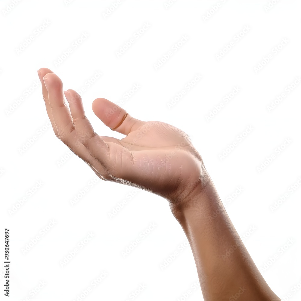 Empty hand show up on white isolated background Empty hand show up on white isolated background