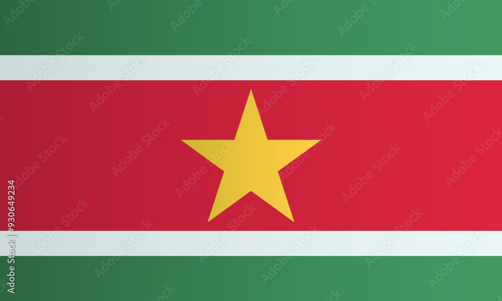 Suriname national flag. Vector illustration Suriname national flag. Vector illustration