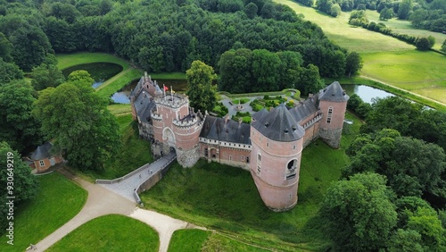 drone photo Gaasbeek castle belgium europe