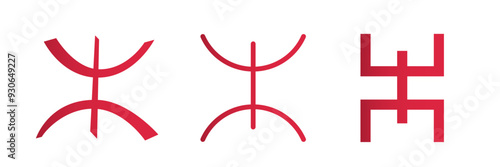 Free man berber symbols. Amazigh icons. Tamazgha people stylize